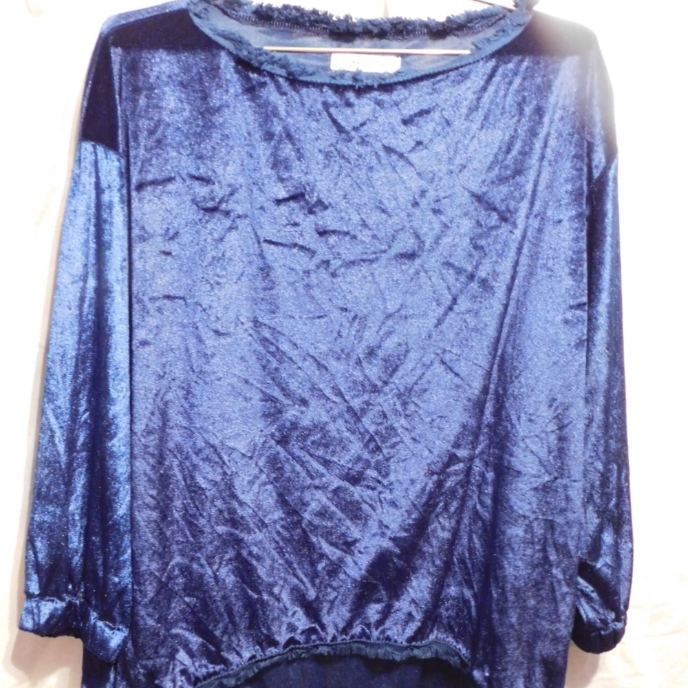 Velour Electric Blue Sweater MissLook 2 XL
